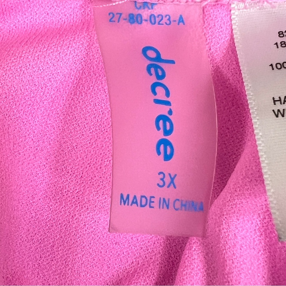 Decree Size 3X Tie Dye Ruffle Hem Tie Front Bikini Padded Top w/Side Wir… - Picture 9 of 11